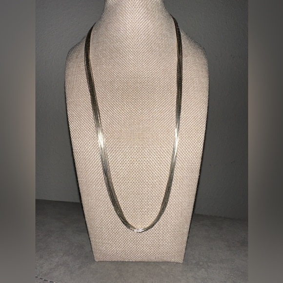 Running Bear Jewelry - Liquid Silver 10 strand Running Bear silver Necklace